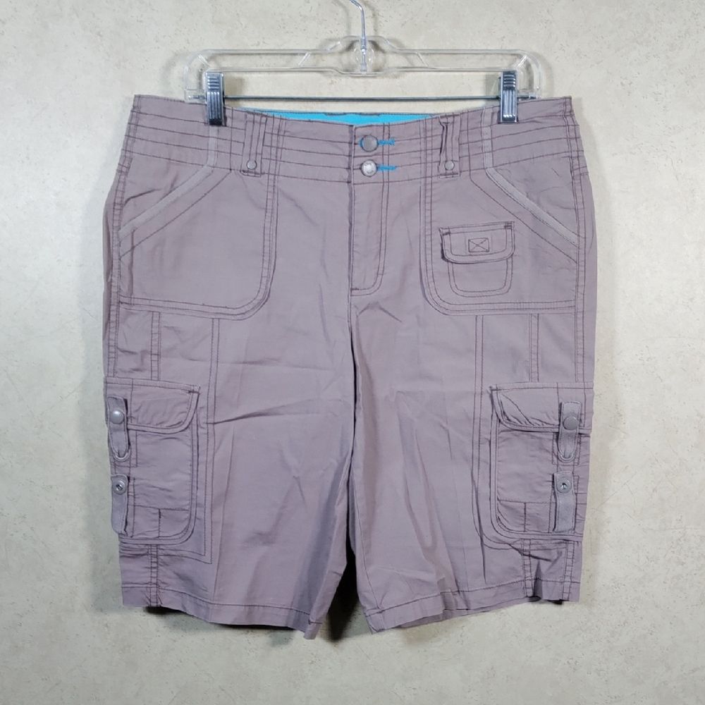 🚩7108 Intro mocha stretch cotton Bermuda/cargo shorts 10 LAST CHANCE